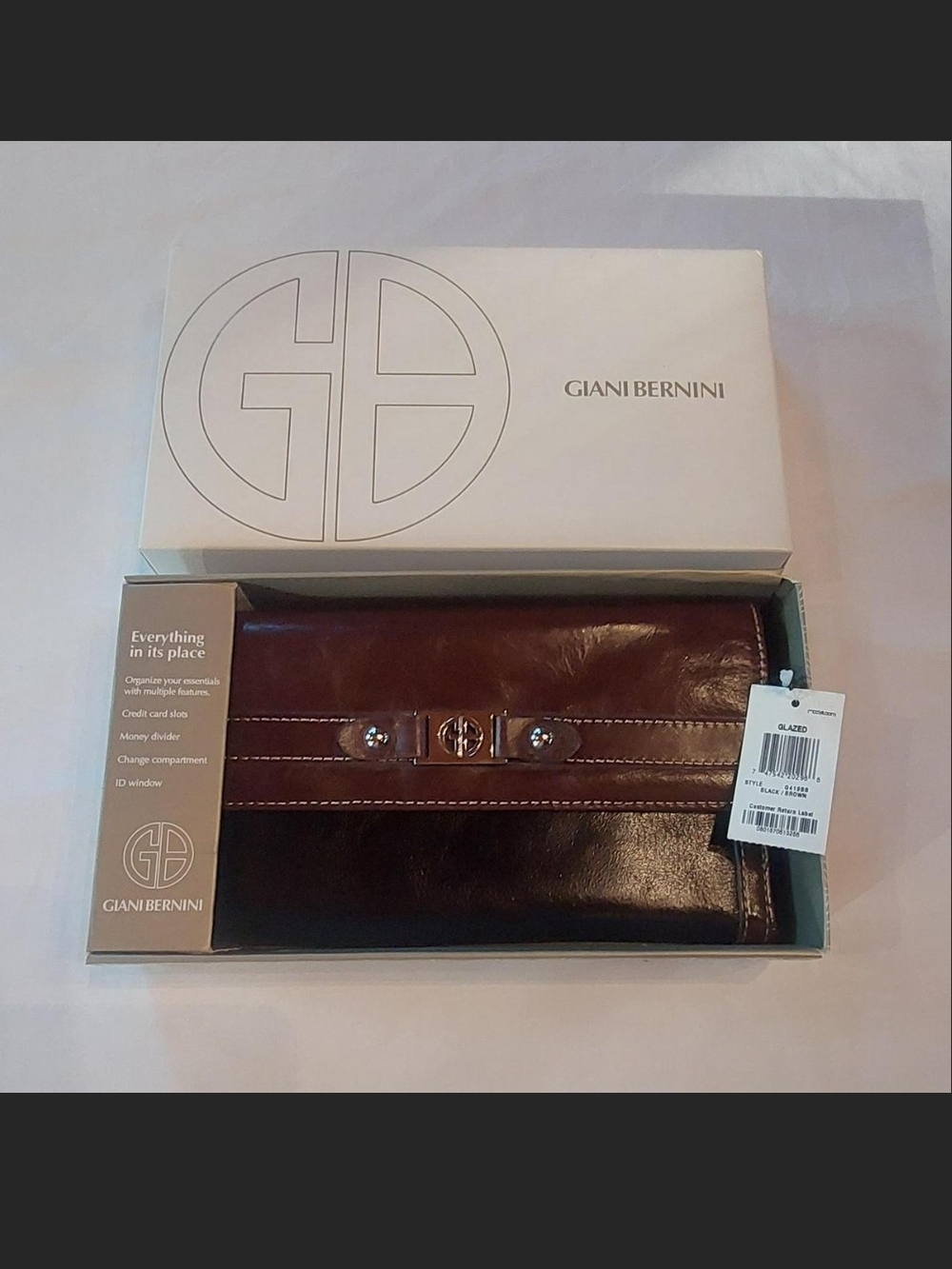 Giani Bernini Brown Leather Womans Wallet